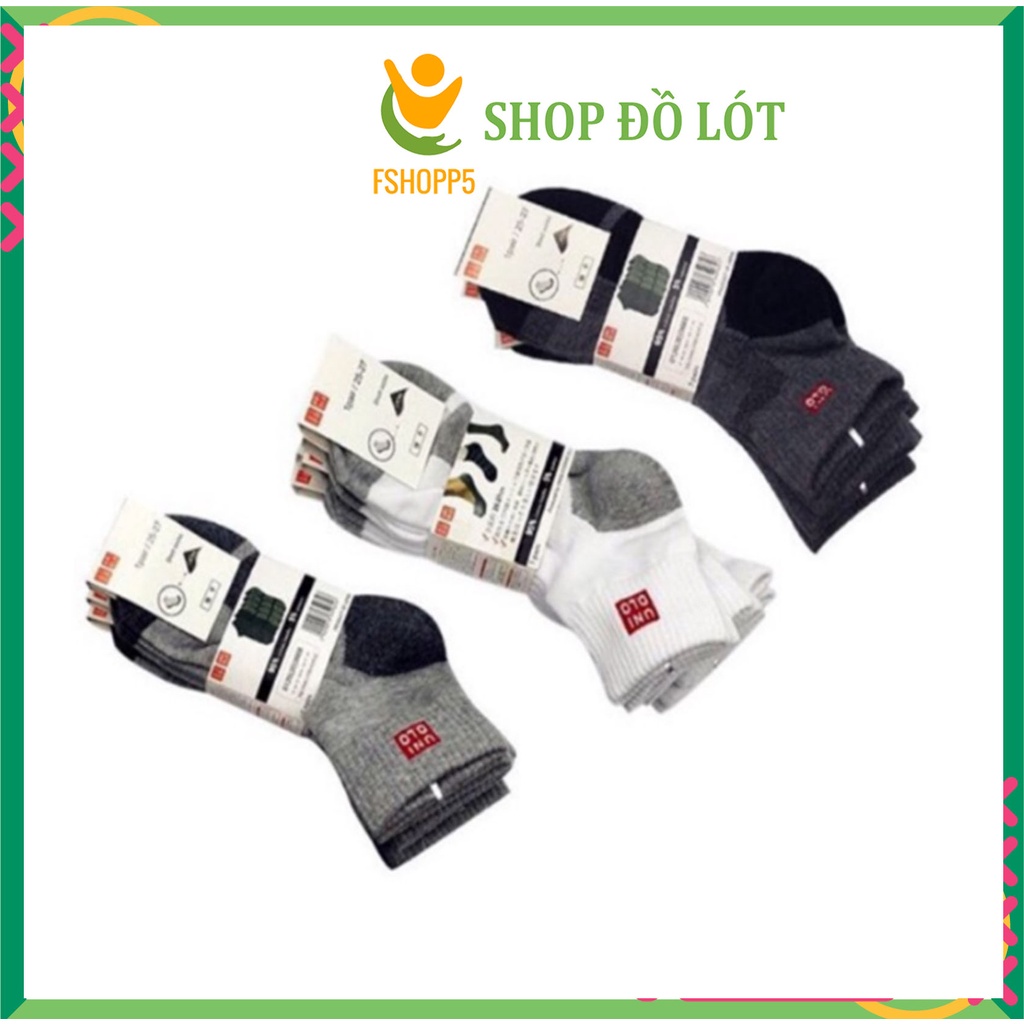 Lố 5 đôi Tất cổ ngắn nam nữ phong cách Hàn Quốc, vớ cổ ngắn chất liệu cotton thoáng khi TATNAM06