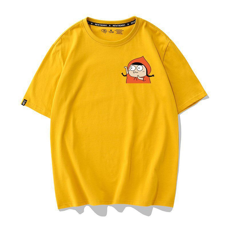 [Hàng Xịn, Gía Tốt] Áo Thun Trơn Icon Nhiều Màu Couple Nam Nữ Họa Tiết Cô Bé Quàng Khăn Đỏ - Unisex - Cotton - AT011