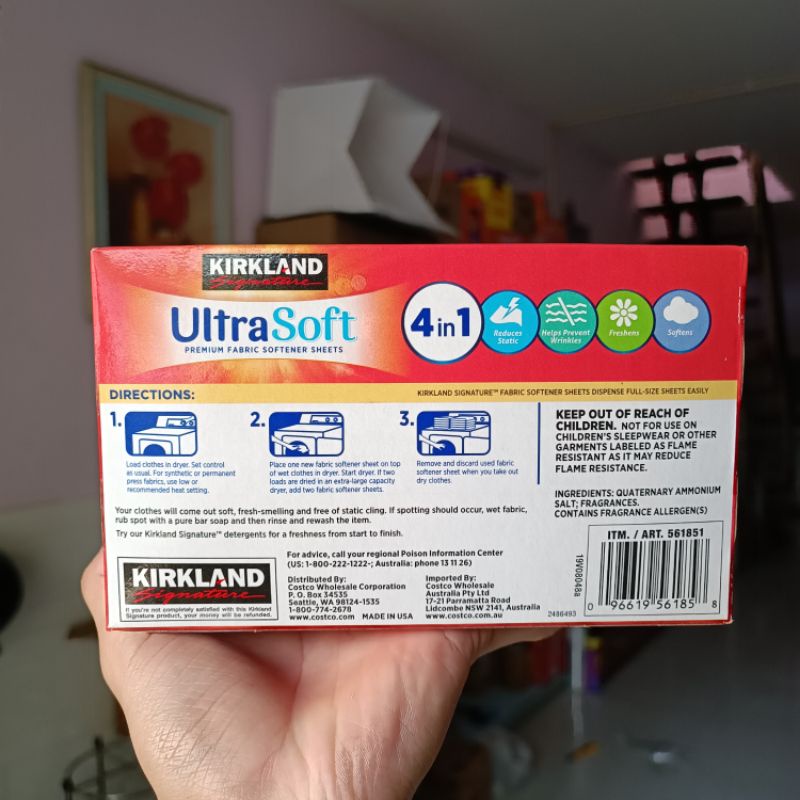 Giấy thơm quần áo Kirkland Ultra Soft Mỹ hộp 250 tờ, giấy thơm và mềm vải