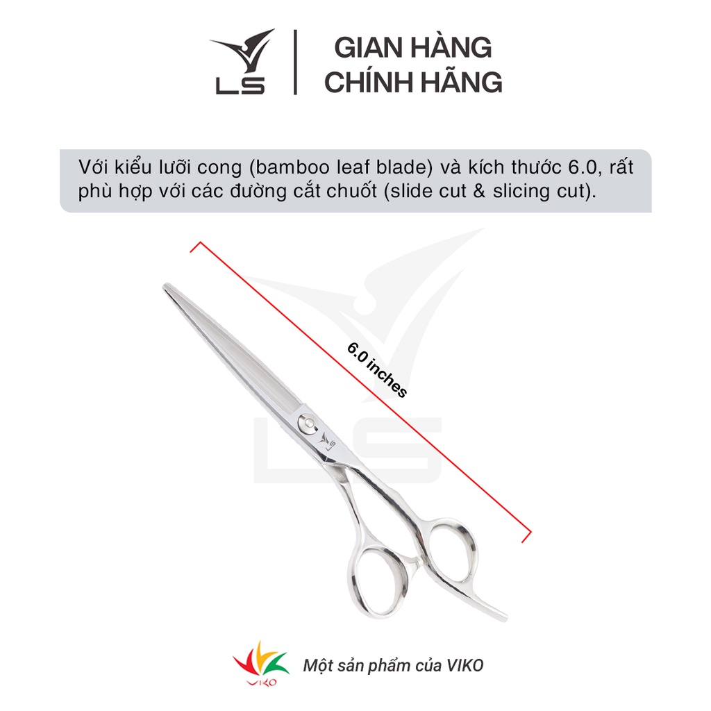 Kéo chuốt tóc VLS lưỡi cong offset vênh đỡ ngón cố định JPS3