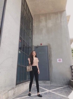 Quần bò giấy cạp cao