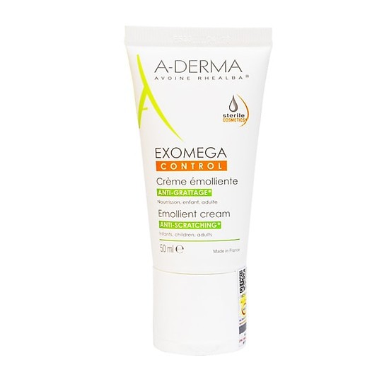Kem dưỡng ẩm, làm dịu và giảm ngứa cho da rất khô, da cơ địa Exomega Control A-Derma (50 ml)