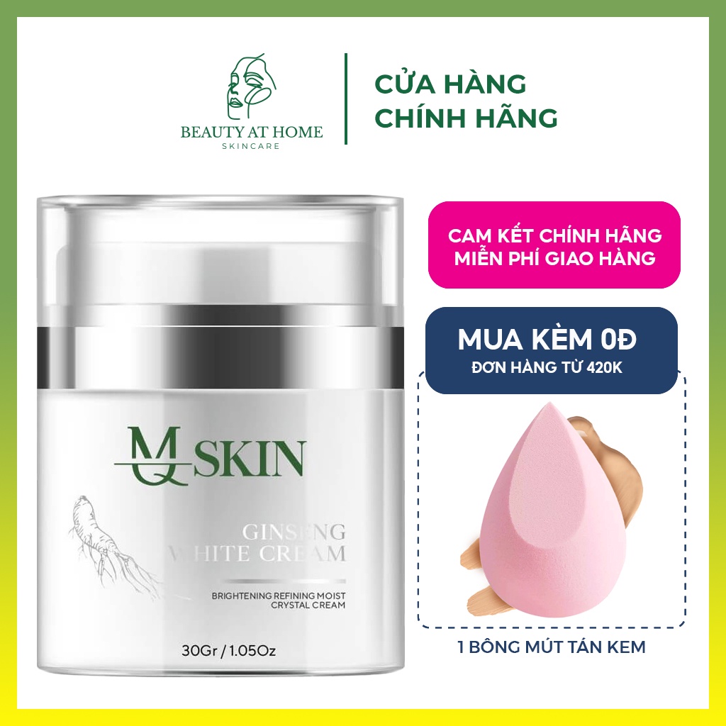 Kem face nhân sâm MQ Skin dưỡng da gấp 5 lần chống nám, tàn nhang lão hóa Ginseng white cream 30g - Beauty at home