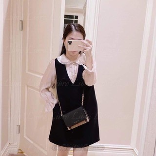 Set váy yếm kèm sơ mi tơ