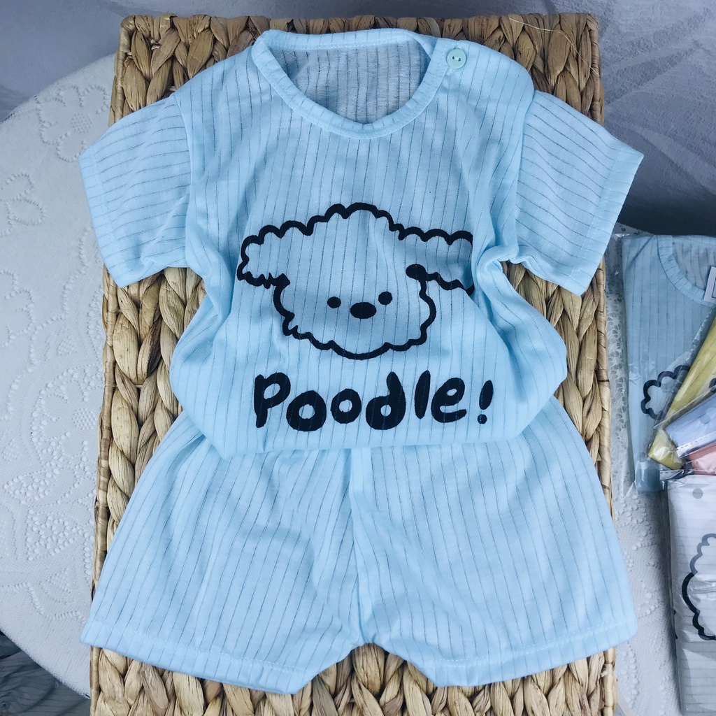 Bộ quần áo cho bé chất cotton gân tăm AVA thông hơi thoáng mát mùa hè cho trẻ sơ sinh từ 0-2 tuổi mặc ở nhà hay đi chơi