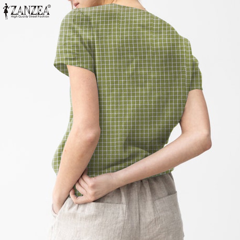 Zanzea Áo Nữ Tay Ngắn Cổ Chữ V Thời Trang Quyến Rũ