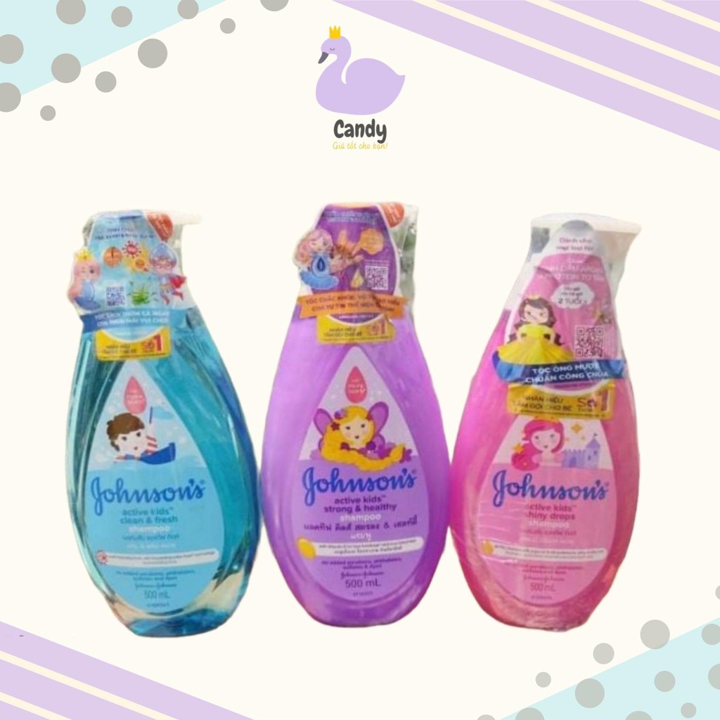 Dầu gội bé gái Johnson's 500ml 200ml óng mượt chắc khỏe