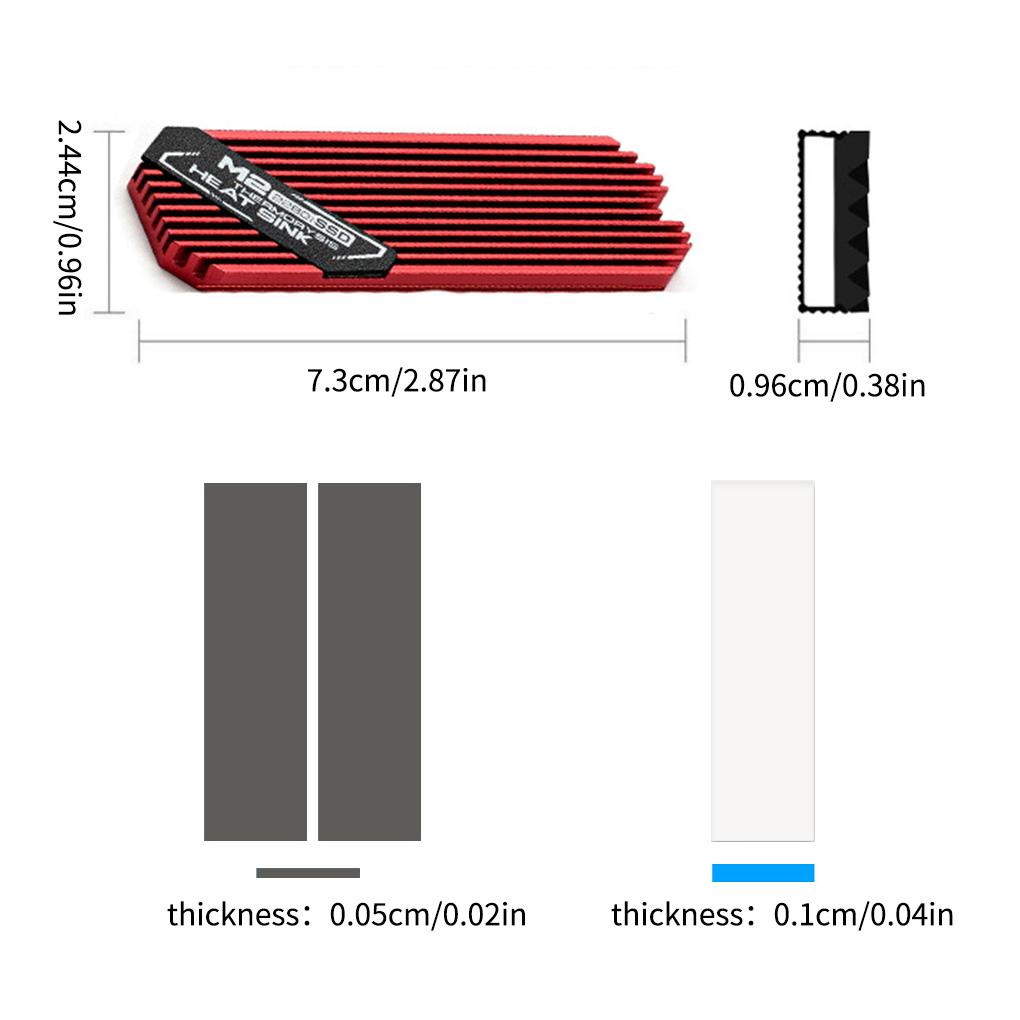 Bộ Tản Nhiệt Bằng Nhôm Cứng M 2 SSD Cho Bo Mạch Chủ Hiệu Suất Cao
