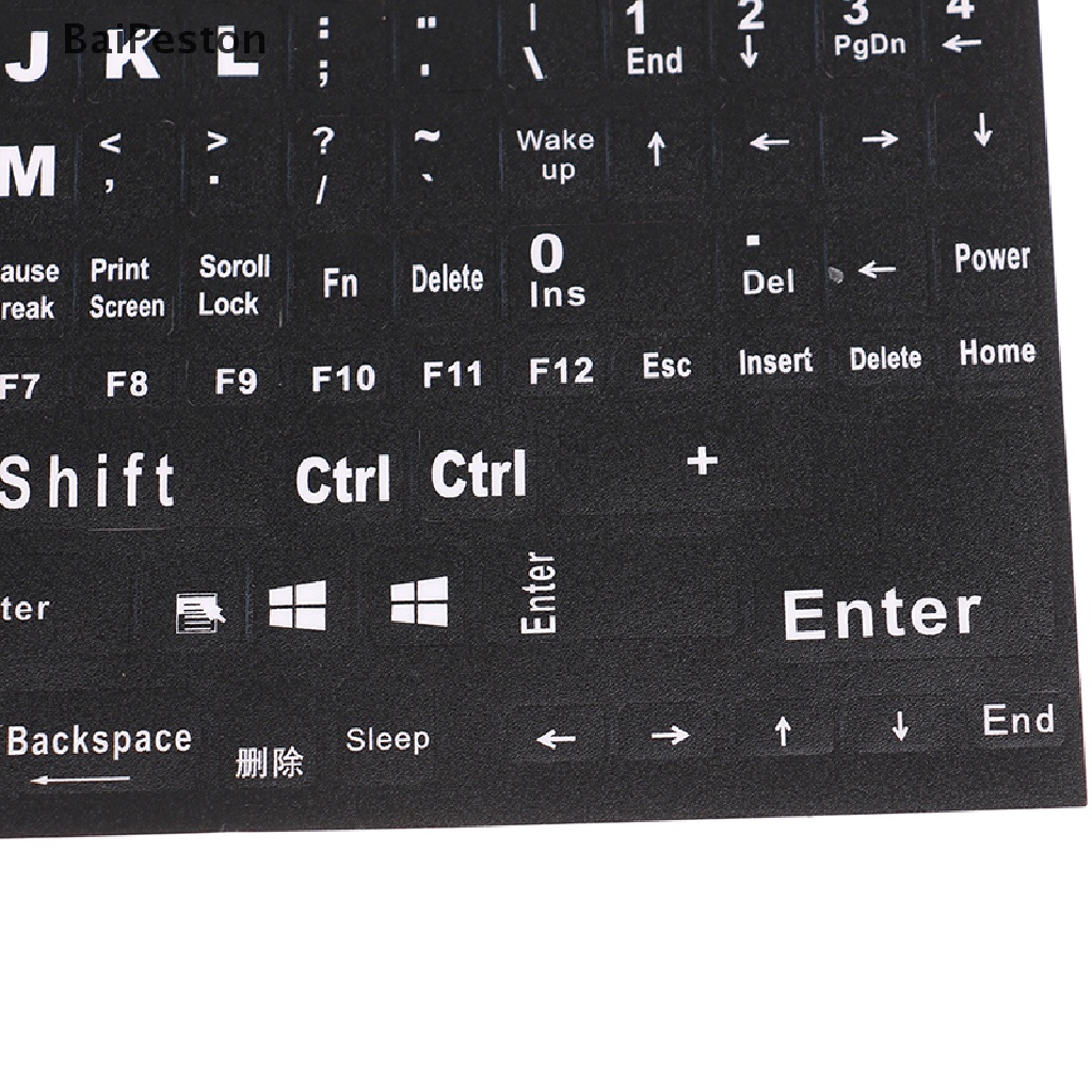 Miếng Dán Bàn Phím Máy Tính / Notebook Trong Suốt Mờ In Chữ Tiếng Anh ♨Nóng Bỏng