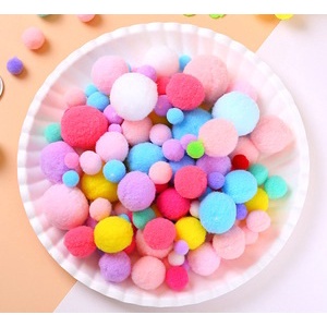Pompom túi 130 quả trộn size loại bông mịn