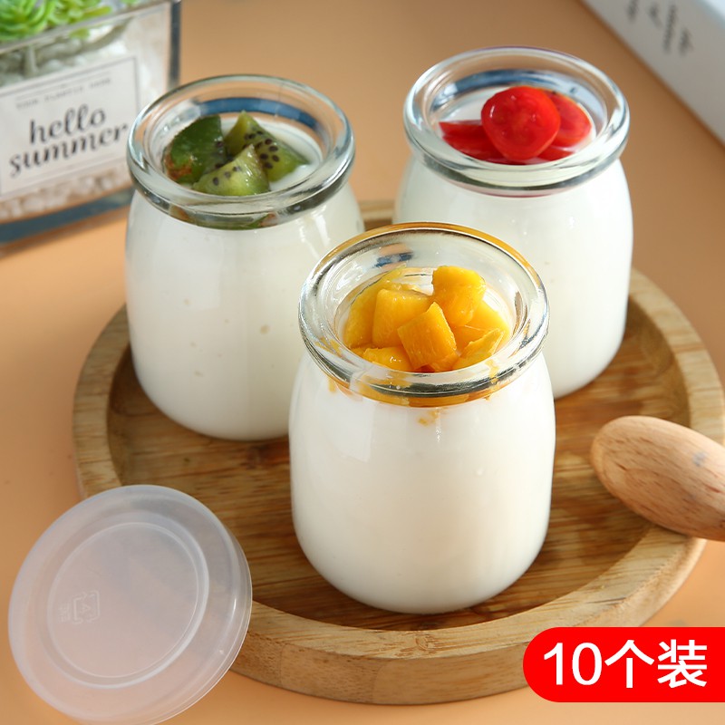 Hũ thủy tinh làm sữa chua Yogurt có nắp đậy 100ml | BigBuy360 - bigbuy360.vn