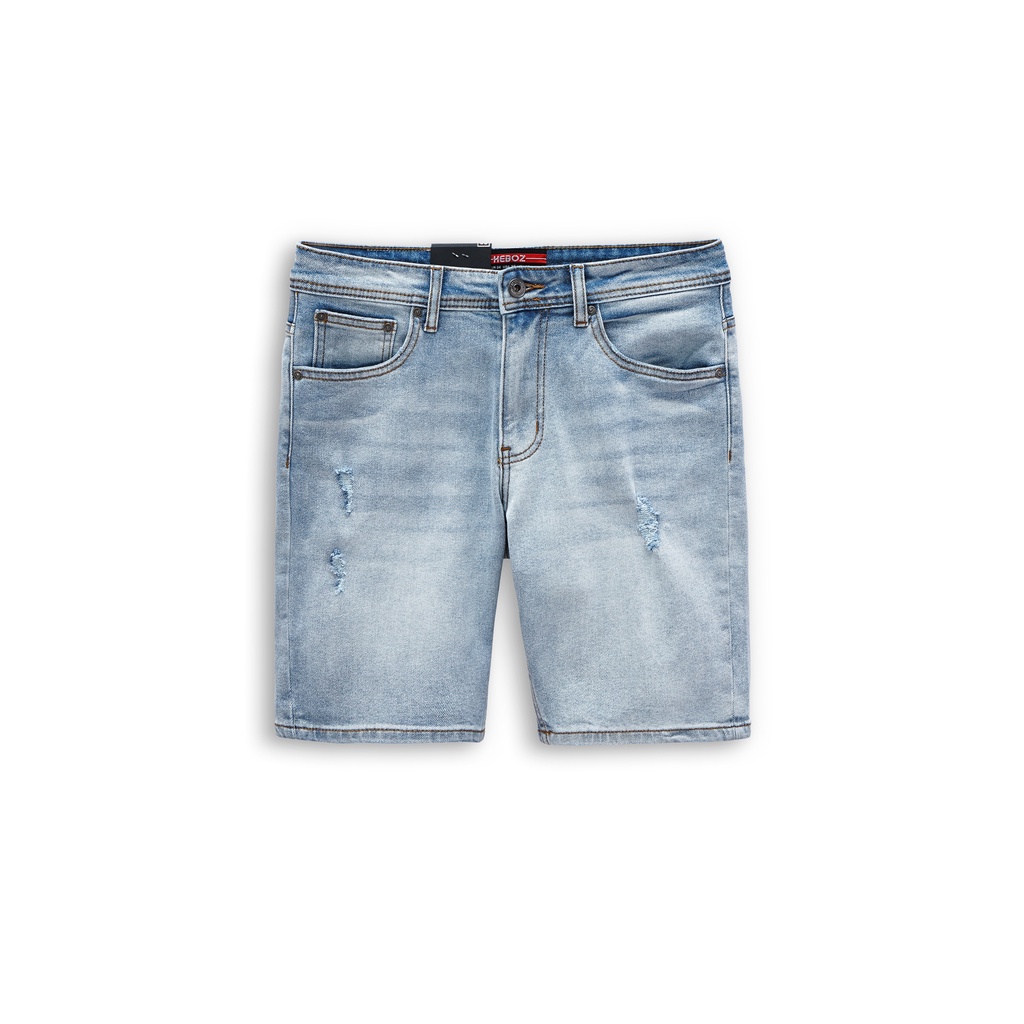 Quần short jean nam HEBOZ 4M, kiểu rách thời trang năng động co dãn thoải mái - 00001157