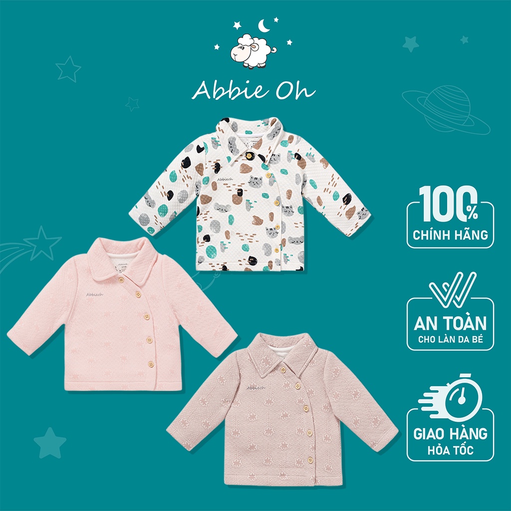 Aó Khoác Cài Lệch Cổ Cho Bé 3 Tháng - 3 Tuổi Abbieoh AK371