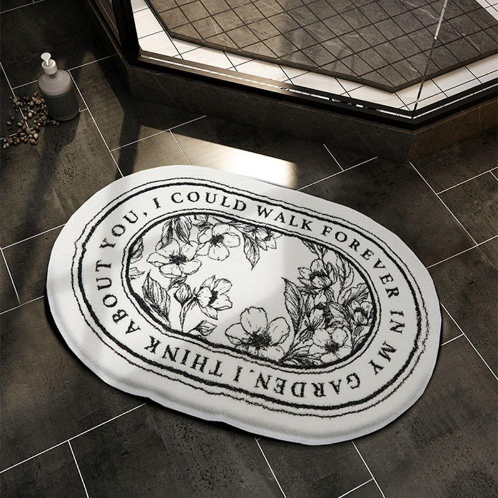 YIYU 1 Thảm Chùi Chân Giả Len Cashmere Mềm Mại Thấm Hút Tốt