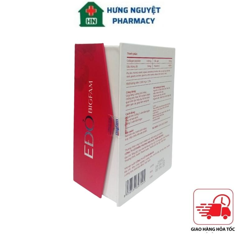 Vitamin E Đỏ Bigfam chống lão hóa hộp 30 viên mờ nám tàn nhang