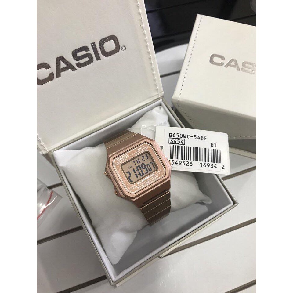 Đồng hồ casio nữ chính hãng xách tay size 36mm dây kim loại