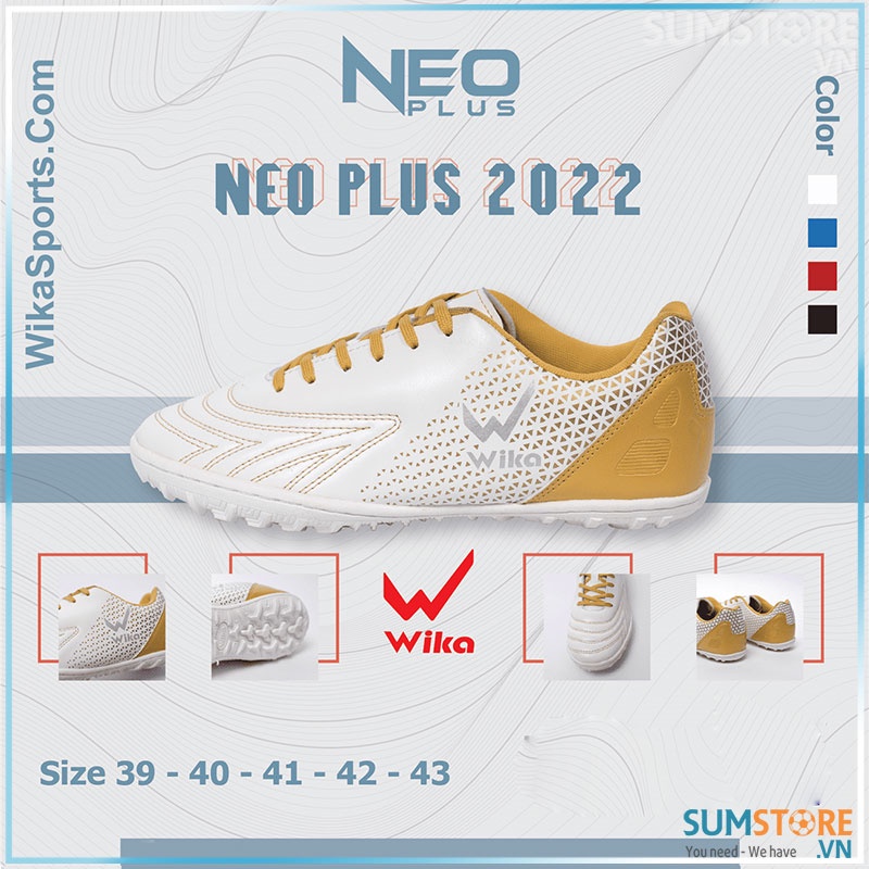Giày Đá Bóng Wika Neo Plus Nhiều Màu - Giày Đá Banh Thể Thao Nam Nữ Cao Cấp Đẹp Mới