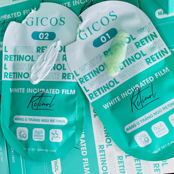 Màng ủ trắng retinol Gicos White Incubated Film làm sạch da chuyên sâu kích thích da trắng hồng