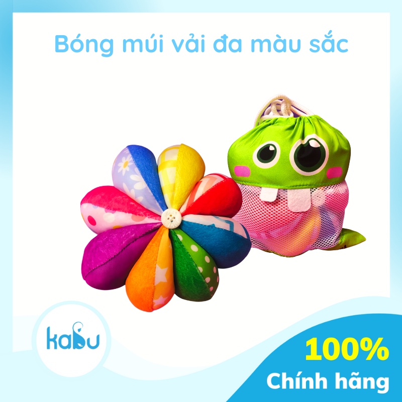 KABU - Bóng Múi Nhiều Màu Luyện Vận Động Cho Bé | Bóng Vải Treo Kệ Chữ A, Treo Nôi
