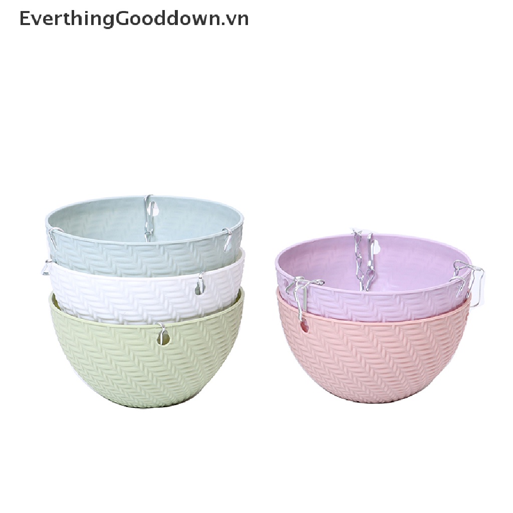 Everthinggood Chậu Hoa Treo Ban Công Giả Mây Đan