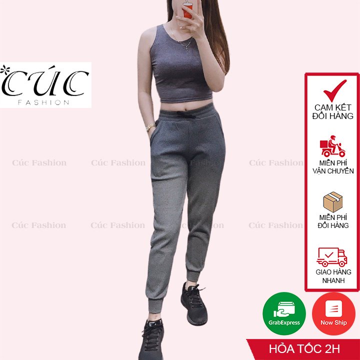 Quần jogger thể thao nam nữ chất dày dặn, đi dạo, đi chơi, đi học QJ1 quần joger thun tăm Unisex