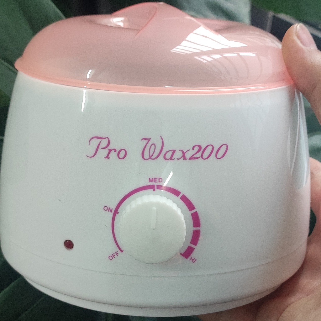 Combo Wax Lông Nồi Nấu Sáp Wax Lông Pro Wax 200 Cao Cấp + 100gr Sáp và 10 Que Gỗ To