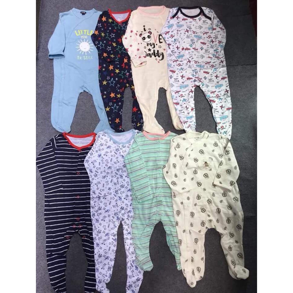 Body cotton liền tất, không tất cho bé trai và gái Hàng xuất dư