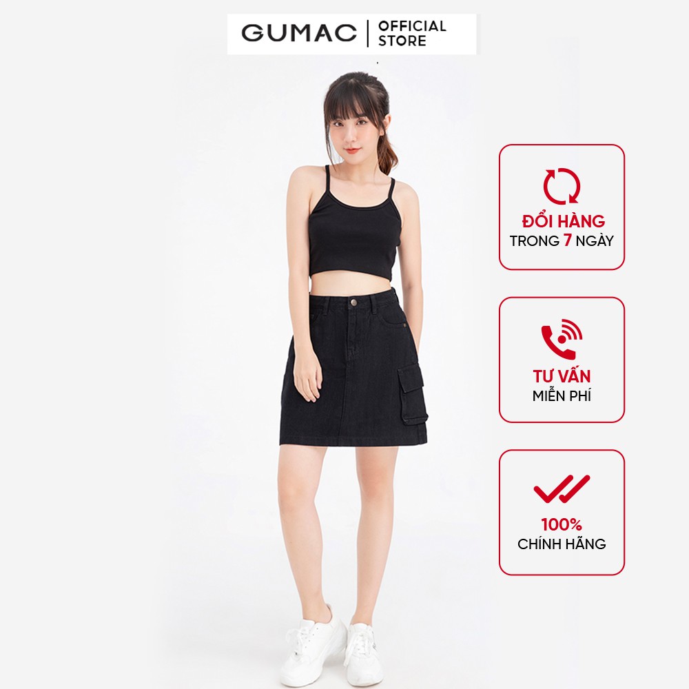 [Mã WABRGB11 giảm 10% đơn từ 250k] Áo croptop 2 dây GUMAC ATB636