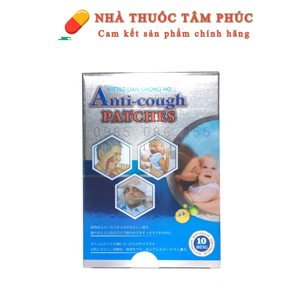 01 Miếng Dán Ho ANTI COUGH PATCHES (hộp 10 miếng)