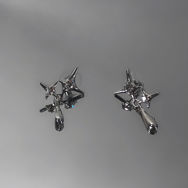 Khuyên Tai Hình Giọt Nước Phong Cách punk Thời Trang