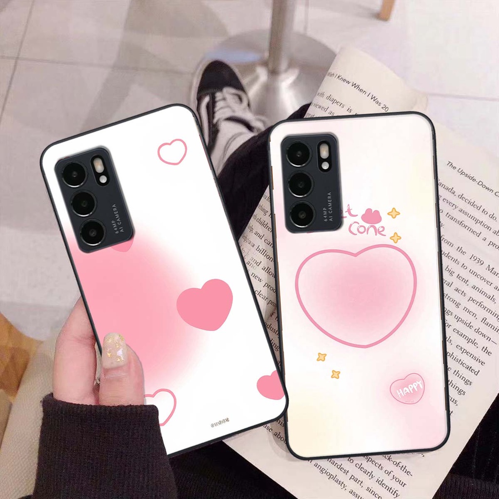 Ốp Oppo Reno6 / Reno6 Z 5G / Reno 6 in hình trái tim, caro kẹo ngọt đầy cá tính siêu đẹp siêu chất