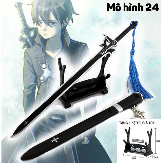 [THÉP 100%] Mô hình móc khóa Kirito Sword art Online Thanh Kiếm Elucidator mạnh nhất trong Anime SAO Kazuto Kirigaya