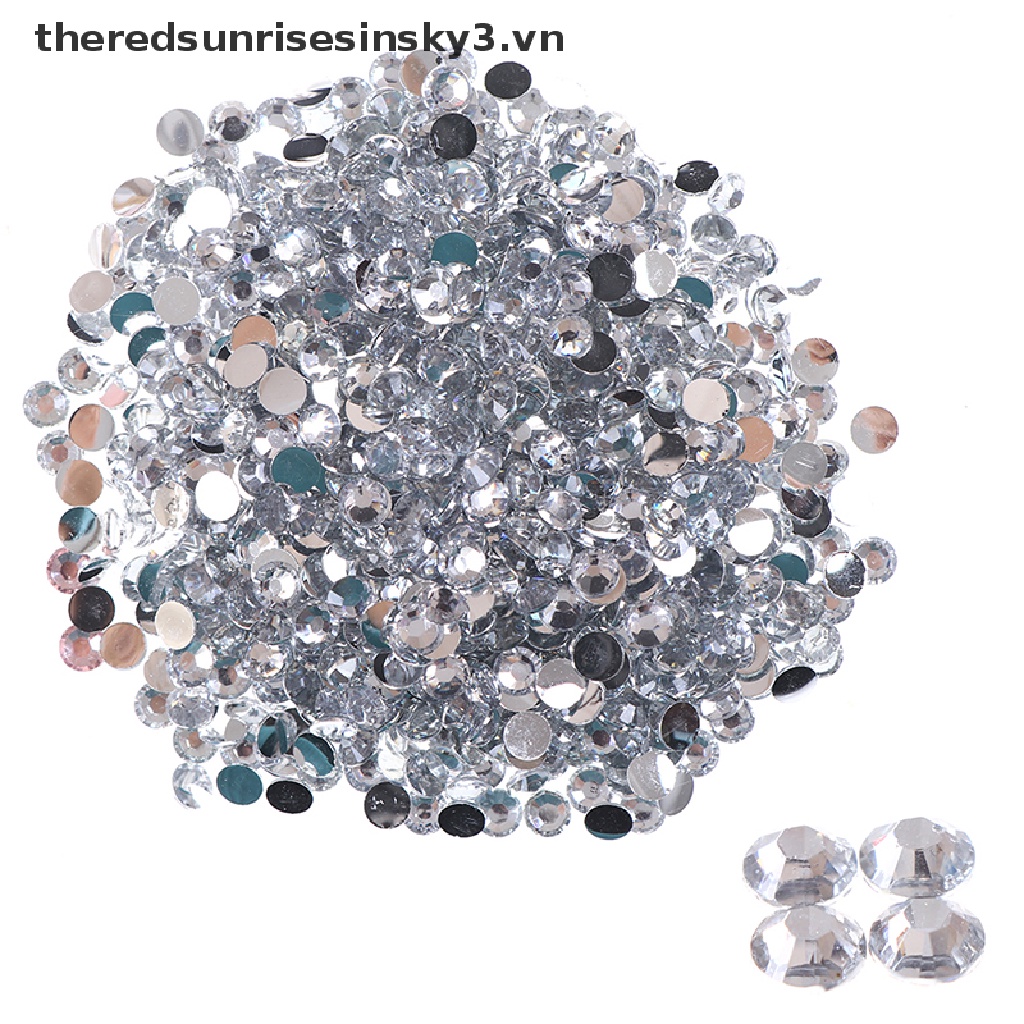 Bộ 1000 Hạt Nhựa 5mm Nhiều Màu Sắc Trang Trí Móng Tay