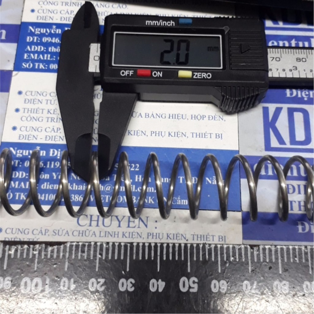 Lò xo Inoc 304, LOẠI NÉN  sợi inox 2mm dài 305mm kde4864