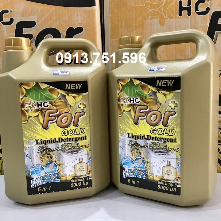 Nước giặt xả HC – FOR Gold 6in1 5.000ml Thái Lan