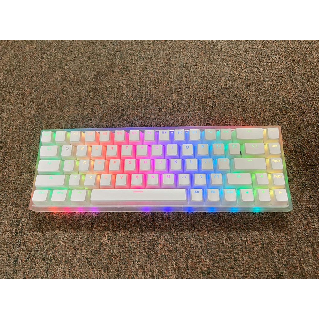 Bàn phím Cơ Keycool GZ-68 Pro Black \ White RGB Hotswap Three-mode Bluetooth 5.0/ 2.4G/ Type-C