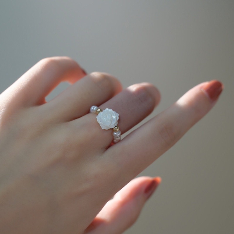 Nhẫn bạc 3ly mặt hoa hồng