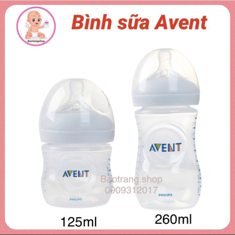 [Siêu rẻ] Bình sữa Avent Natural 125ml, 260ml