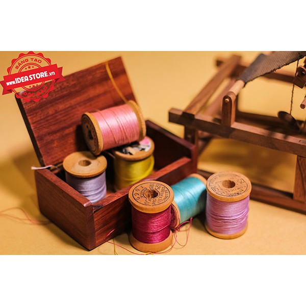 Khung Cửi Gỗ Vintage Đồ chơi mini trang trí quà tặng trang trí bàn làm việc trang trí nhà phong cách cổ điển thổ dân