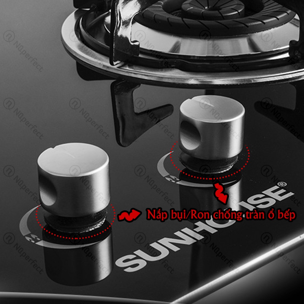 Combo 2 Núm  thép bền cốt xéo/cốt thẳng 8mm bếp gas âm Sunhouse SHB8836, Sunhouse SHB-8836