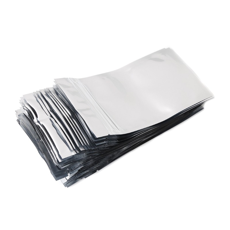 Set 50 Túi Zip 8.5x14cm Màu Bạc Thiết Kế Tiện Dụng