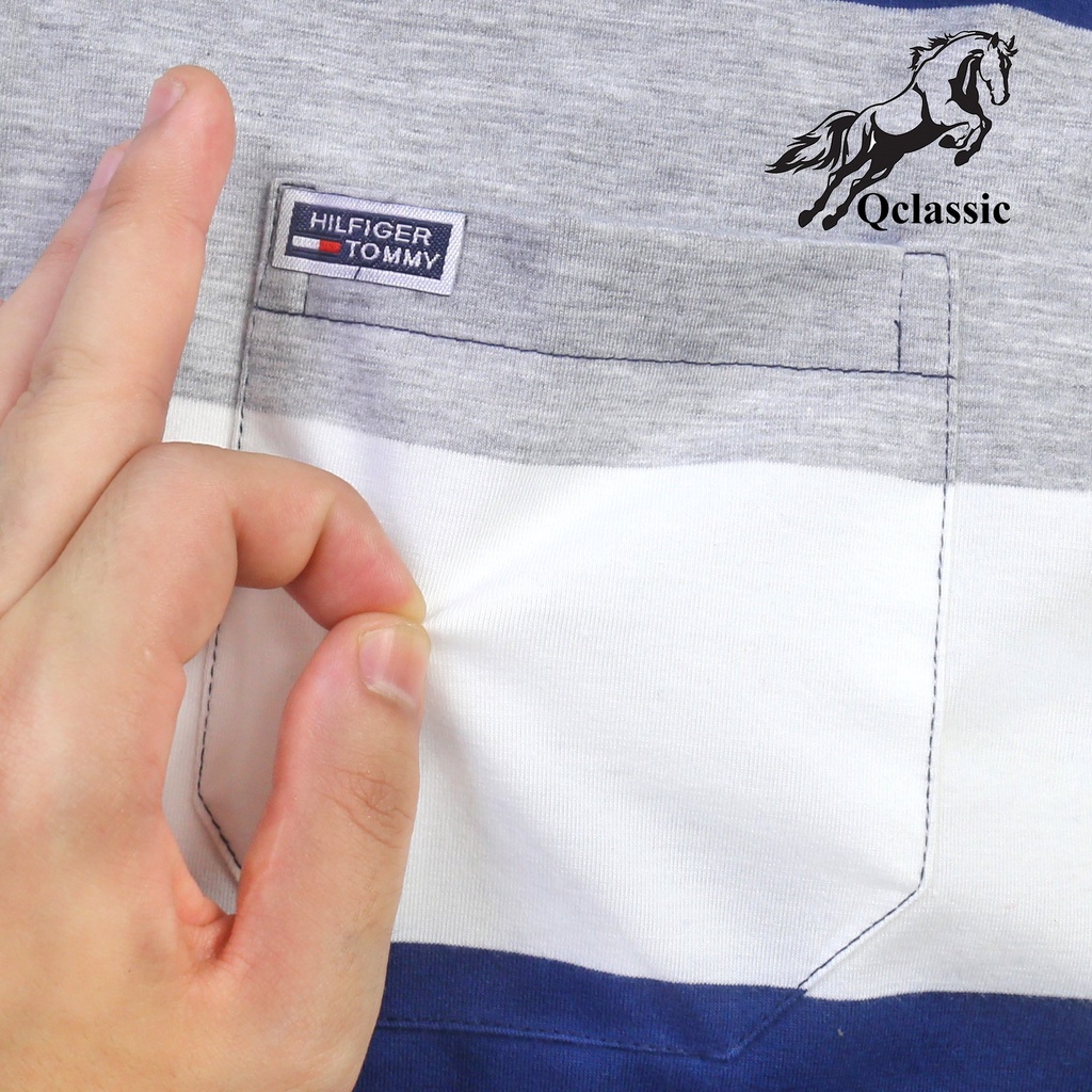 Áo thun nam trung niên ba sọc tay ngắn chất vải cotton thoáng khí, thấm hút tốt đem lại sự tự tin cho người mặc A0012