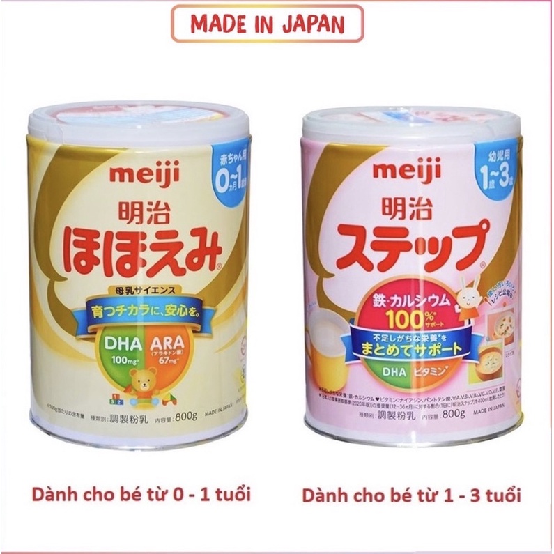 Sữa Meiji NỘI ĐỊA Nhật số 0-1 800g