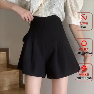 Quần short nữ lưng cao đẹp vải tuyết mưa phong cách Hàn Quốc cao cấp Q048