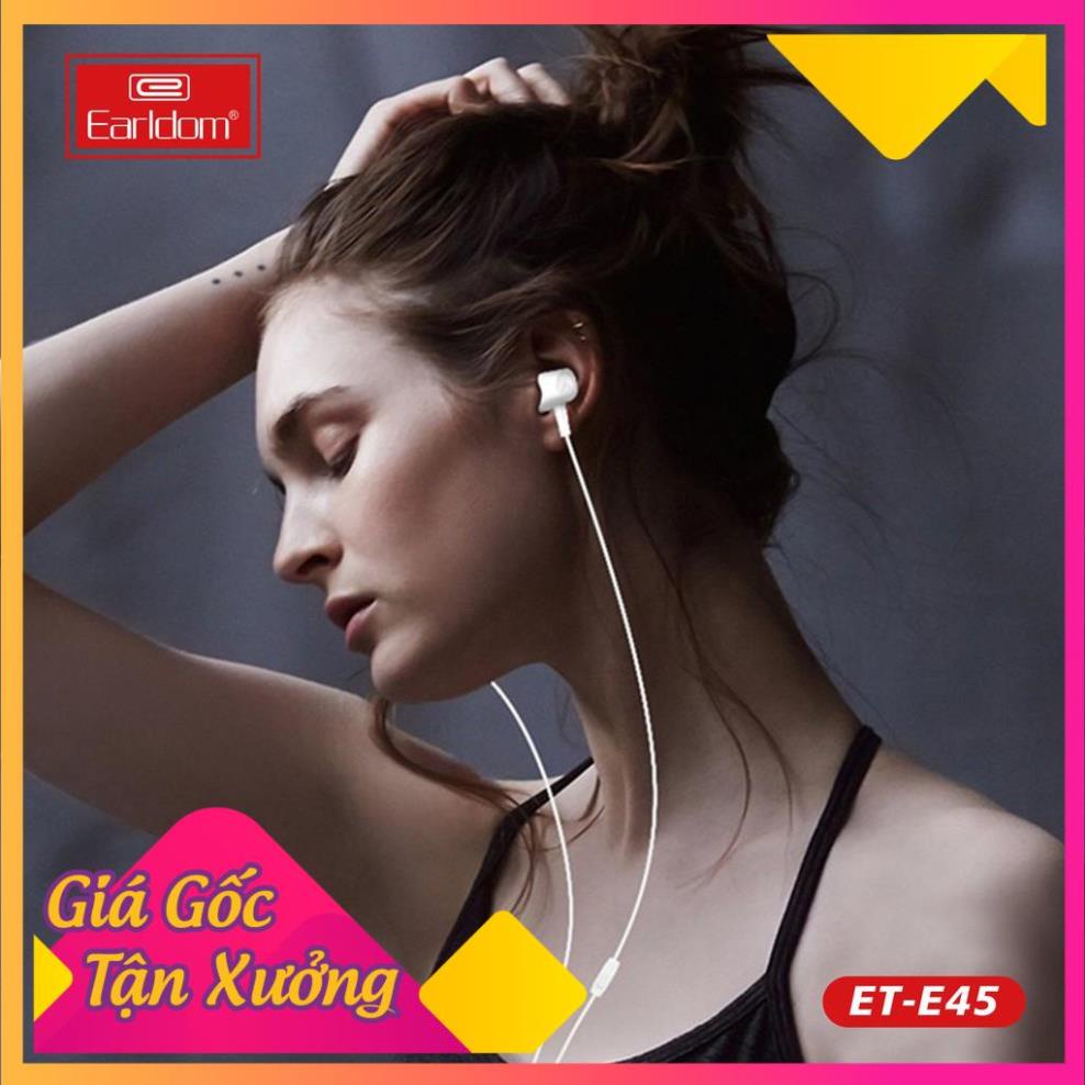 Tai nghe nhét tai có dây Earldom E28/45 chống ồn có micro sử dụng cho laptop điện thoại máy nghe nhạc