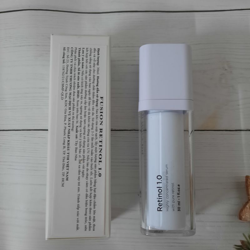 Retinol Fusion 1.0 Tinh Chất Đẩy Lùi Lão Hóa Trẻ Hóa Làn Da 30ml