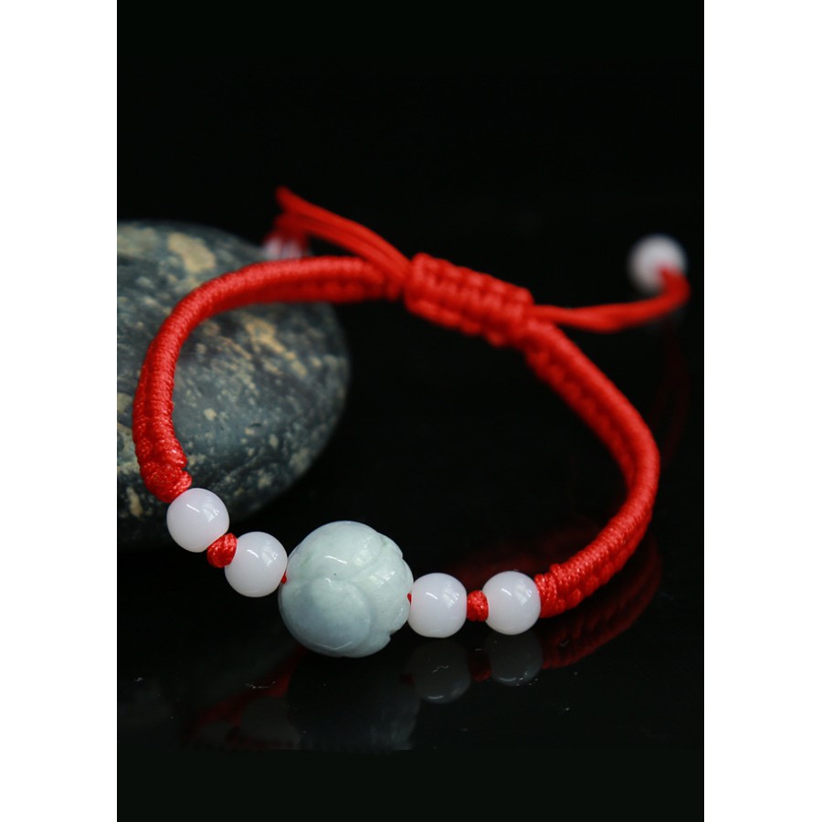 Vòng chỉ đỏ đính ngọc tự nhiên CD (Chọn mẫu)