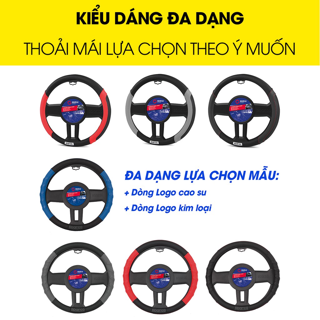 Bọc vô lăng sparco Chính hãng italia cao cấp sang trọng, vừa vặn tất cả các dòng xe ô tô, chống trơn trượt thoáng mồ hôi