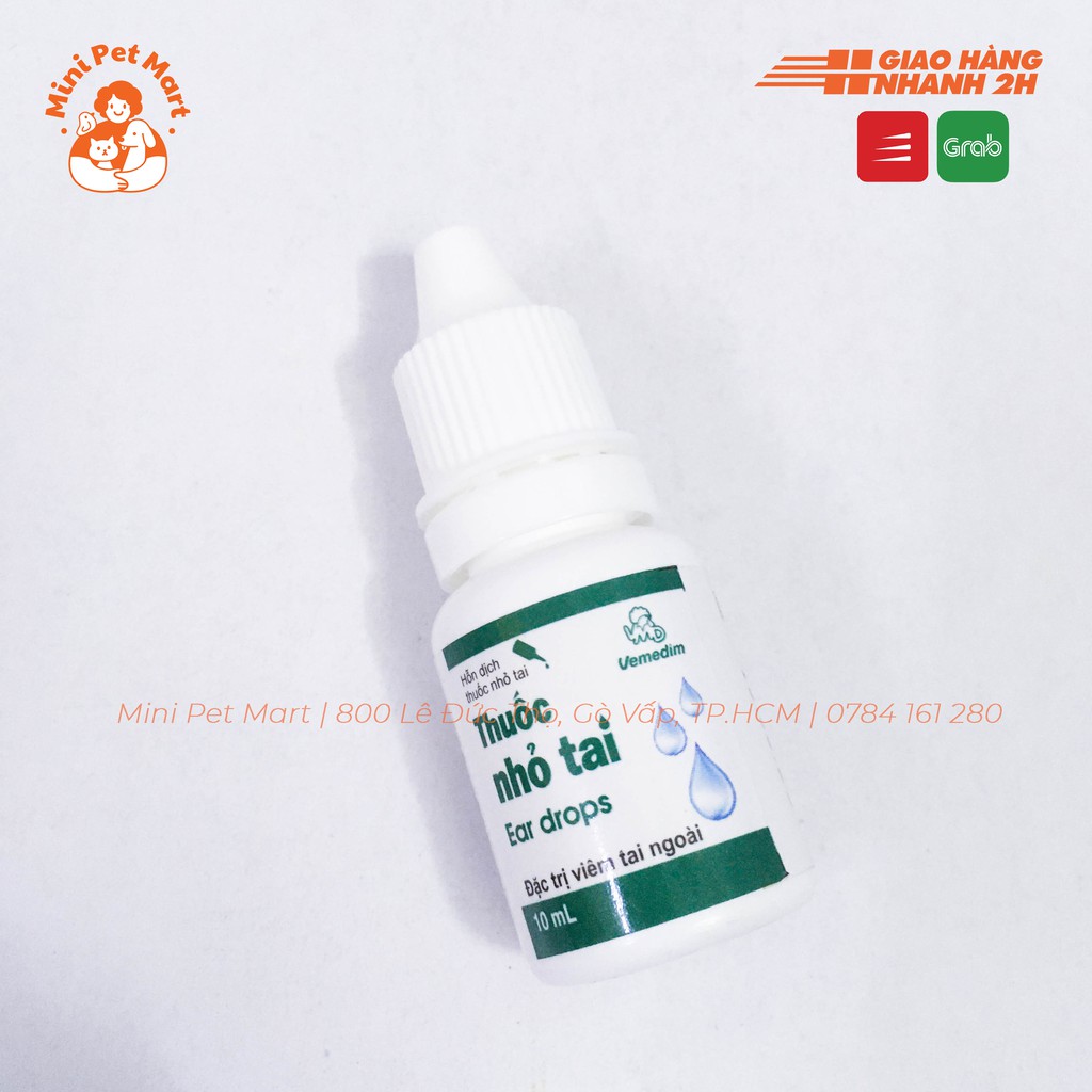 Thuốc nhỏ trị viêm tai ngoài cho chó mèo VEMEDIM 10ml