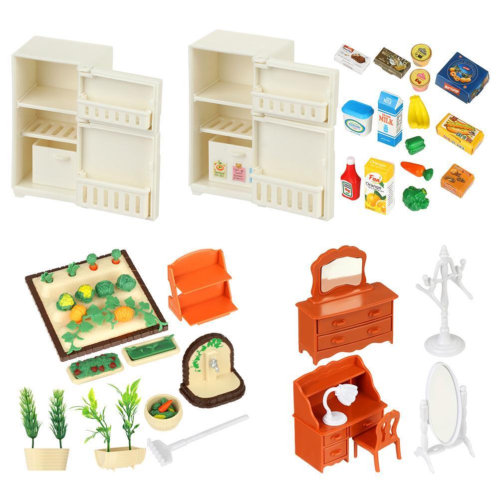 LUOL Bộ Mô Hình Nội Thất Trang Trí Vườn Nhà Búp Bê